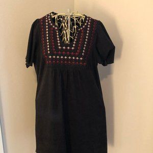 black boho dress